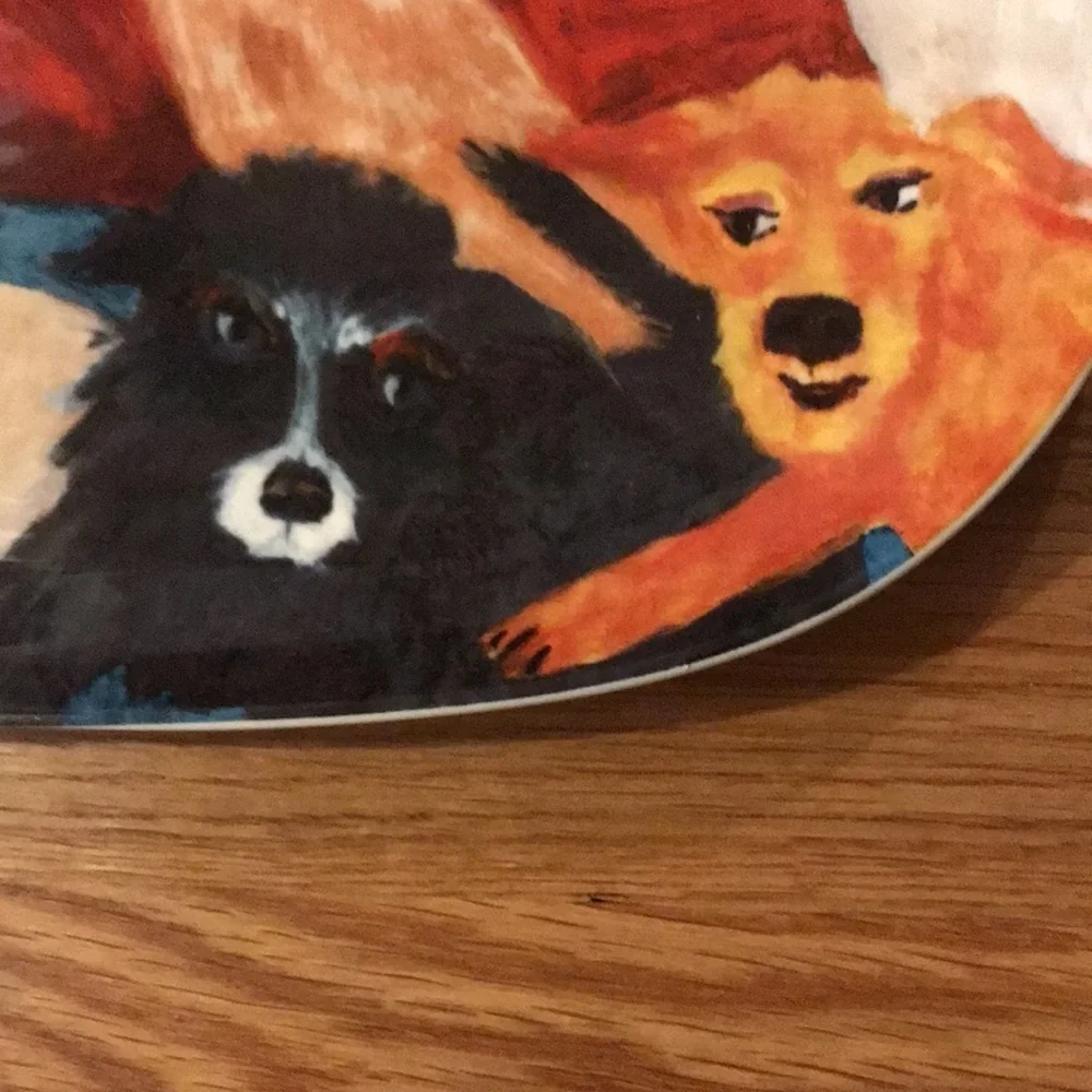 NWT Anthropologie Carole Atkins Furry Friends Platter